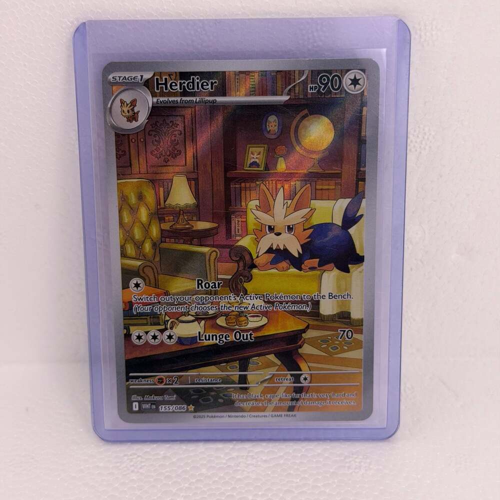 Herdier Illustration Rare 155/086 SV11W White Flare Pokemon Card